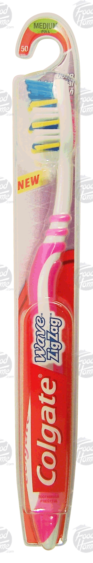 Colgate&nbsp;Wave&nbsp;comfort fit grip full head medium bristle toothbrush Full-Size Picture